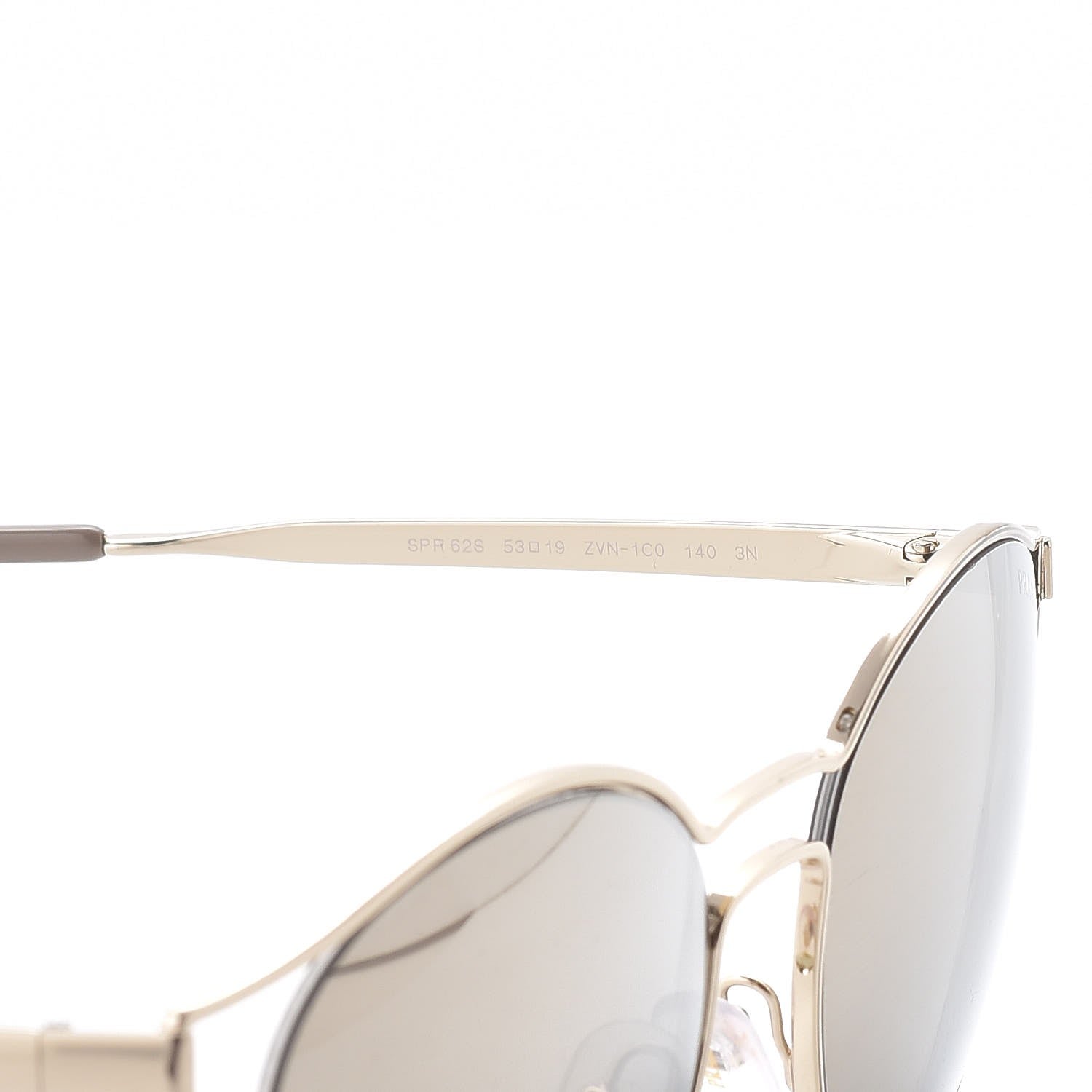 Prada Mirrored Cinema Sunglasses SPR 62S Gold 7 of 8