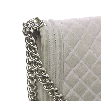 Chanel Iridescent Caviar Quilted Medium Boy Flap Grey 9 of 18