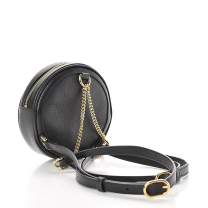 Gucci Grained Calfskin Web Mini Ophidia Round Backpack Black 3 of 13
