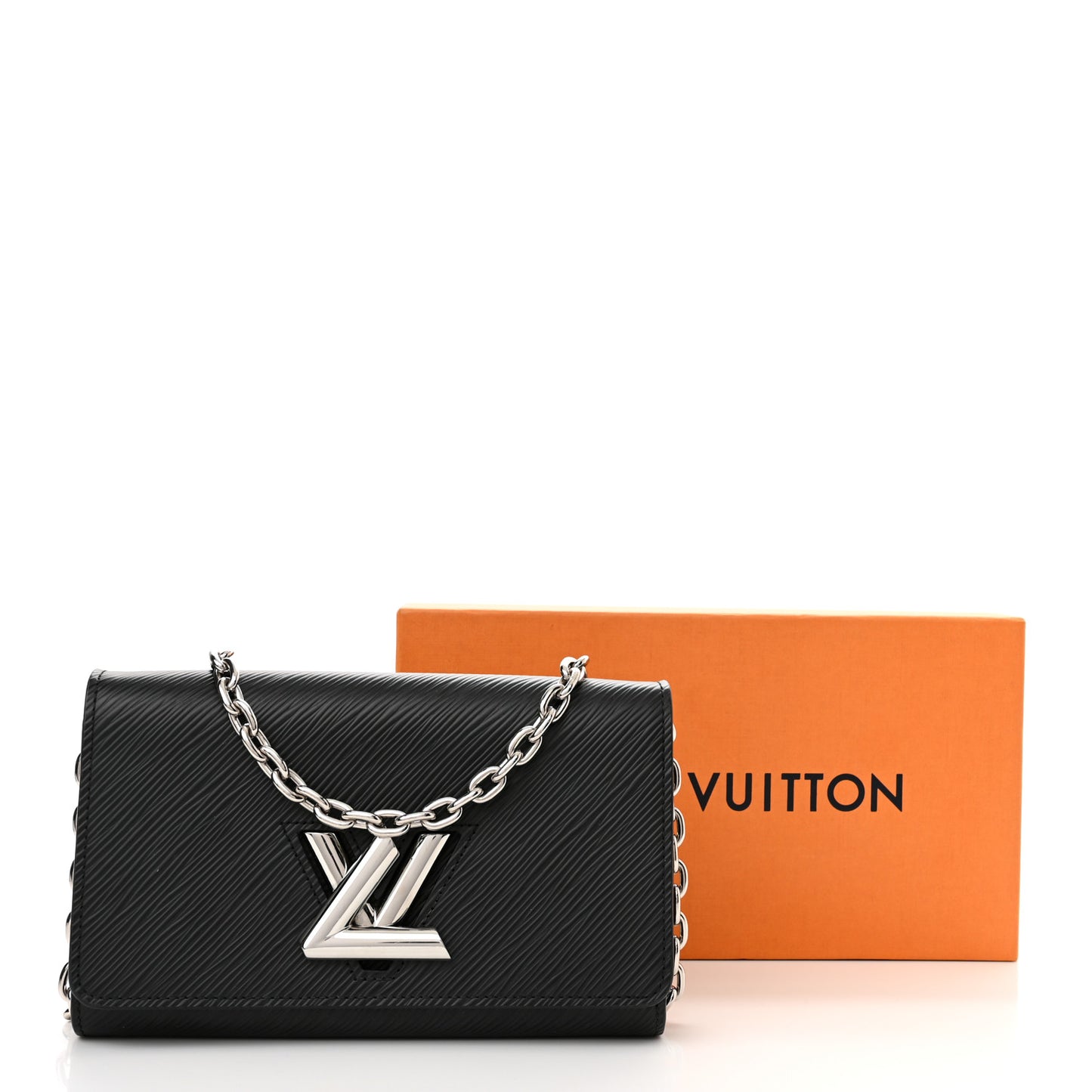 Epi Twist Chain Wallet Black