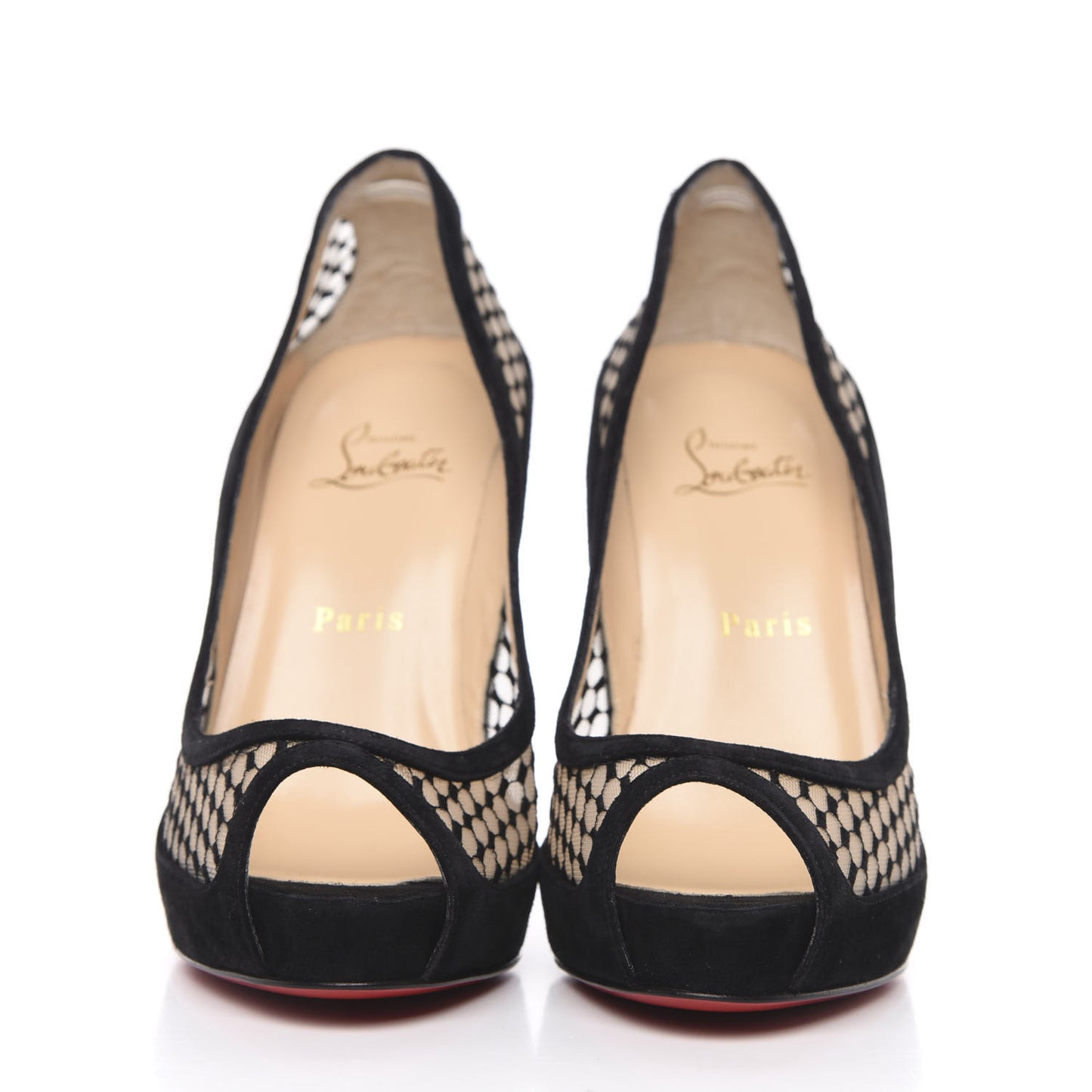 Veau Velours Lace Violette Camilla 120 Peep Toe Pump 38 Black