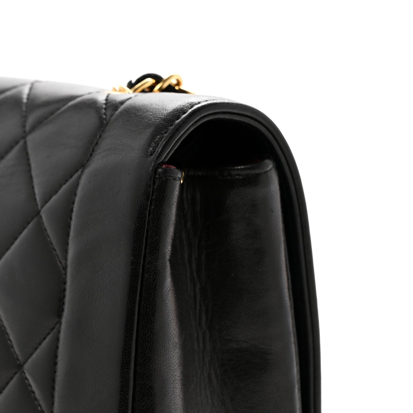 Lambskin Quilted Medium Single Flap Black
