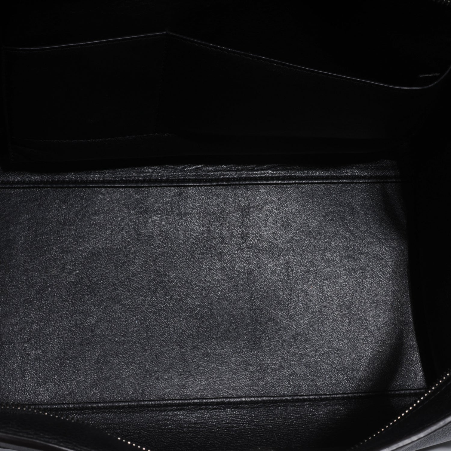 Celine Drummed Leather Suede Trapeze Black 6 of 7