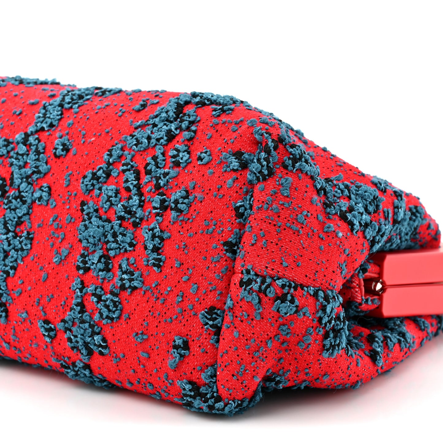 Textured Fabric Medium The Point Triangle Bag Red