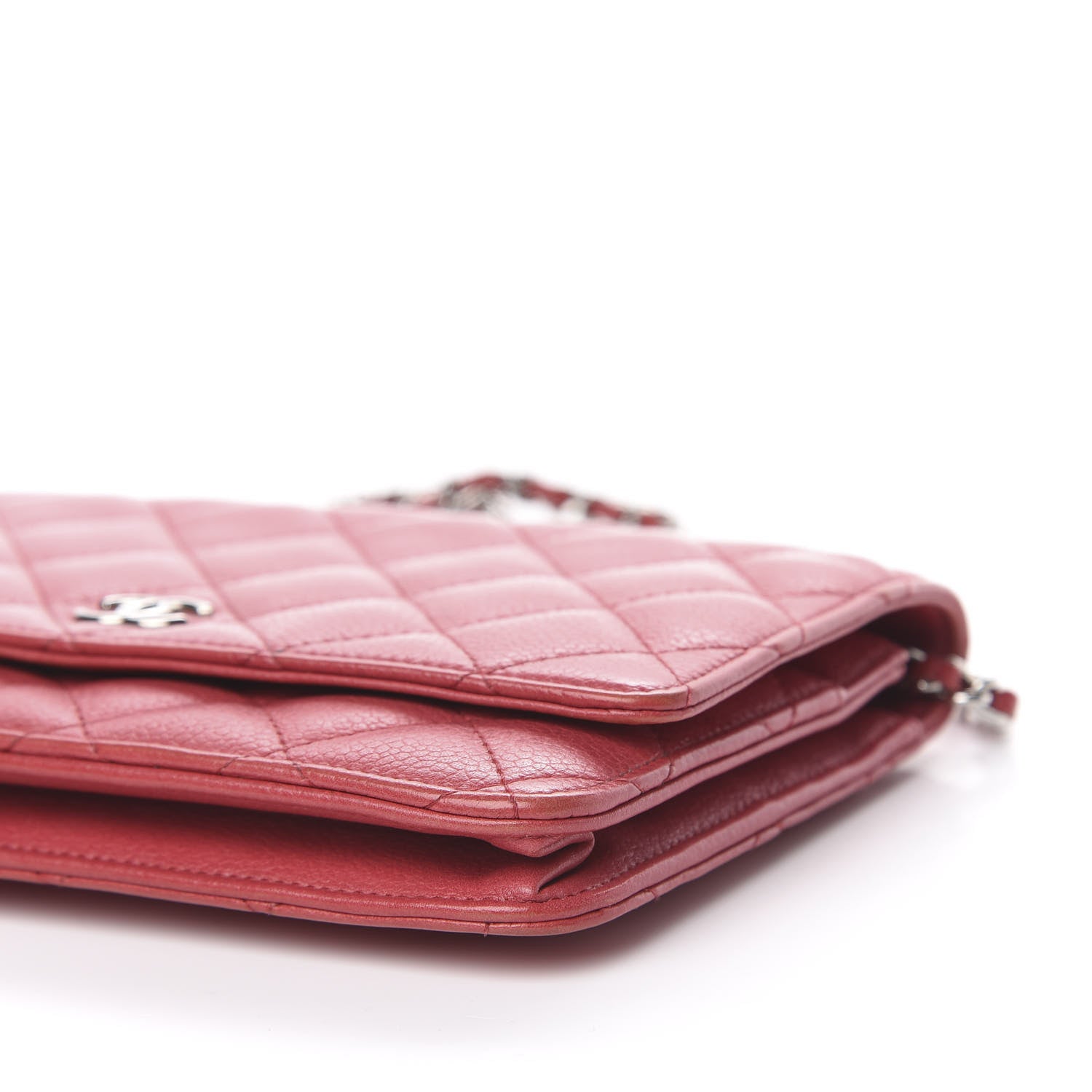 Chanel Caviar Quilted Wallet on Chain WOC Red 9 of 13