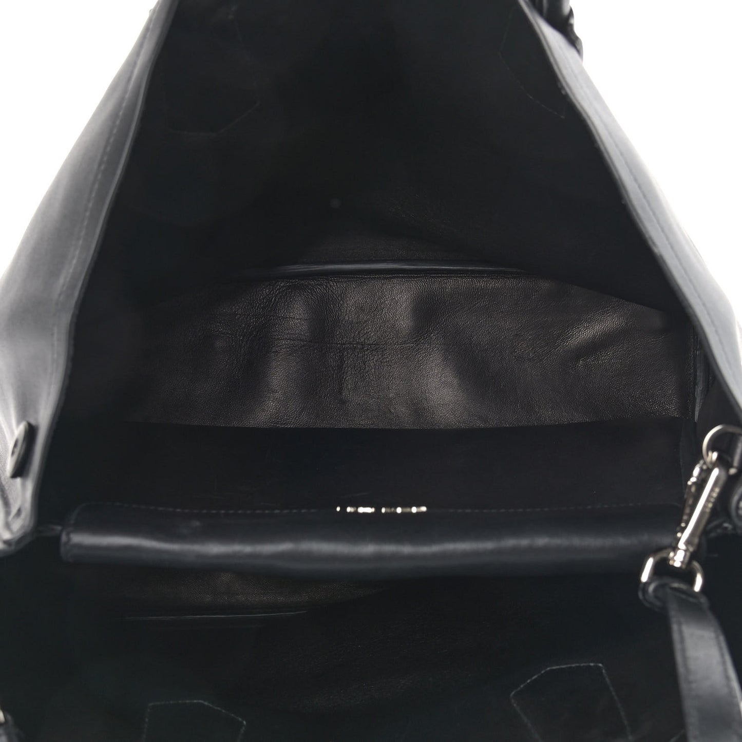 City Calfskin Large Double Bag Black
