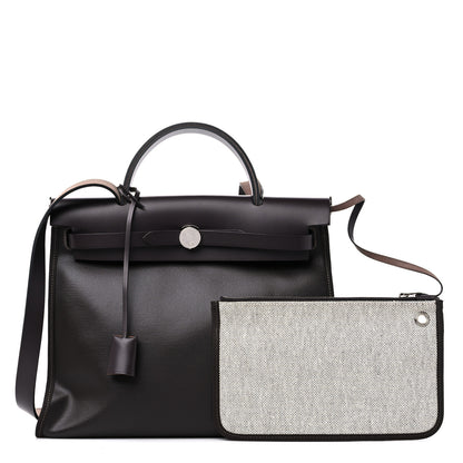 Hermes Toile H Berline Vache Hunter Herbag Zip PM 31 Black Ebene 1 of 11