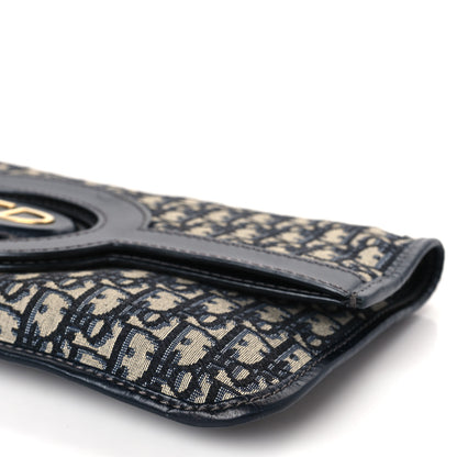 Christian Dior Oblique Fold Over Clutch Blue 8 of 9
