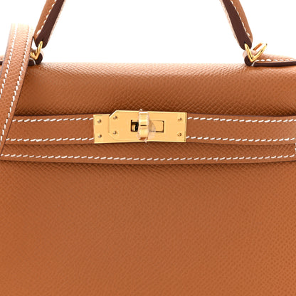 Hermes Epsom Mini Kelly Sellier 20 Gold 7 of 10
