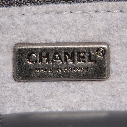 Chanel Felt Embroidered Small Crest Austrian Satchel Grey 5 of 6