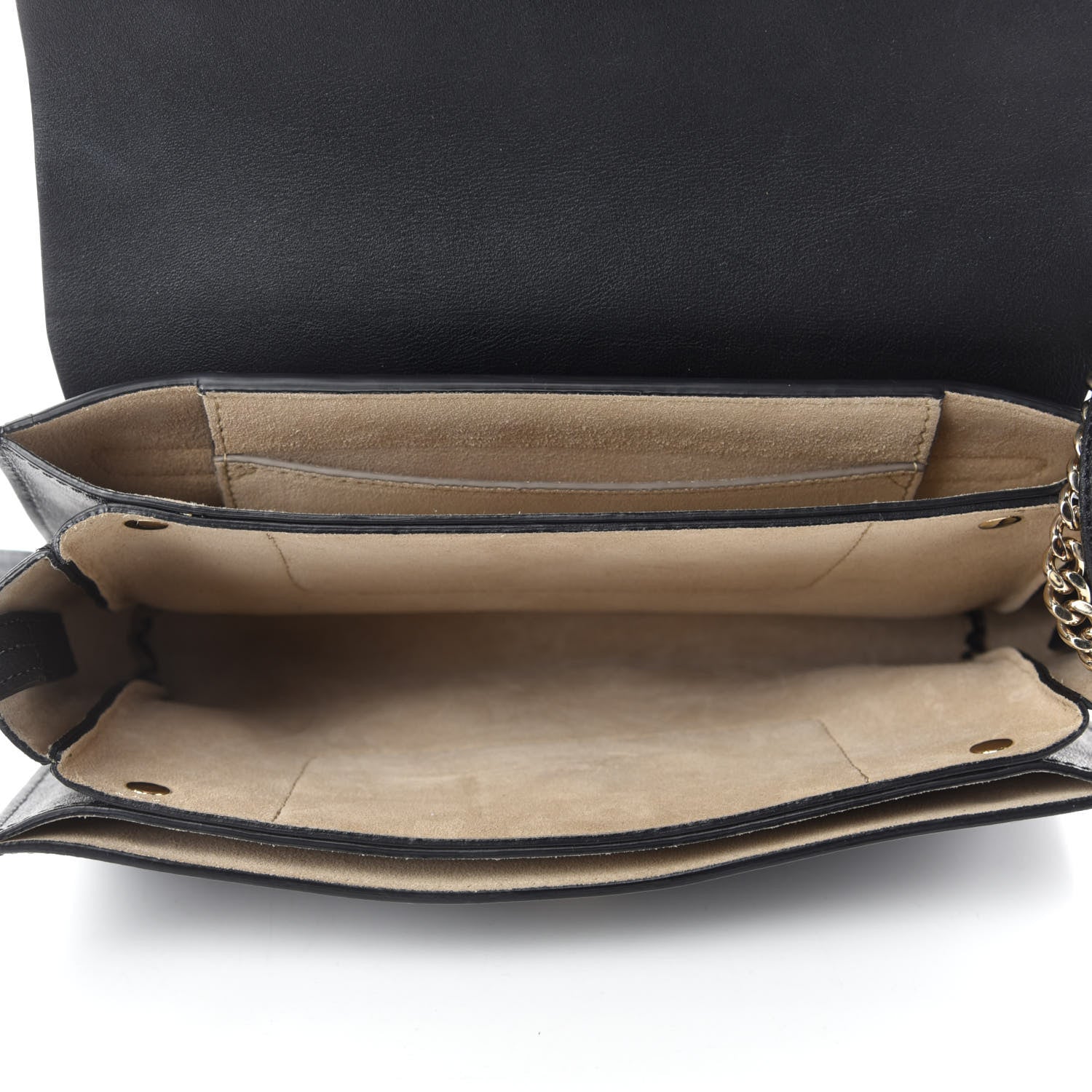 Chloe Suede Calfskin Small Faye Shoulder Bag Black 5 of 9