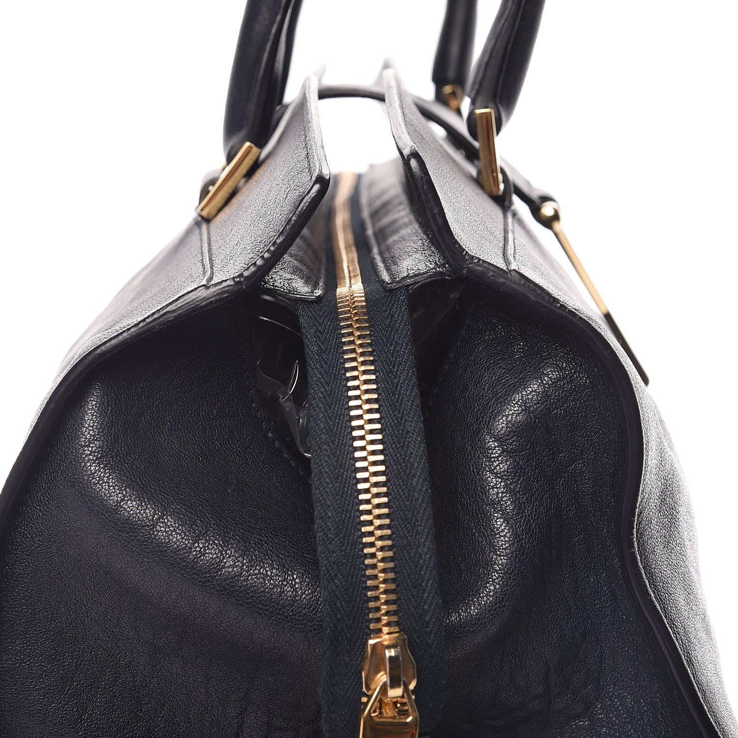 Saint Laurent Sheepskin Medium Cabas ChYc Navy 11 of 15