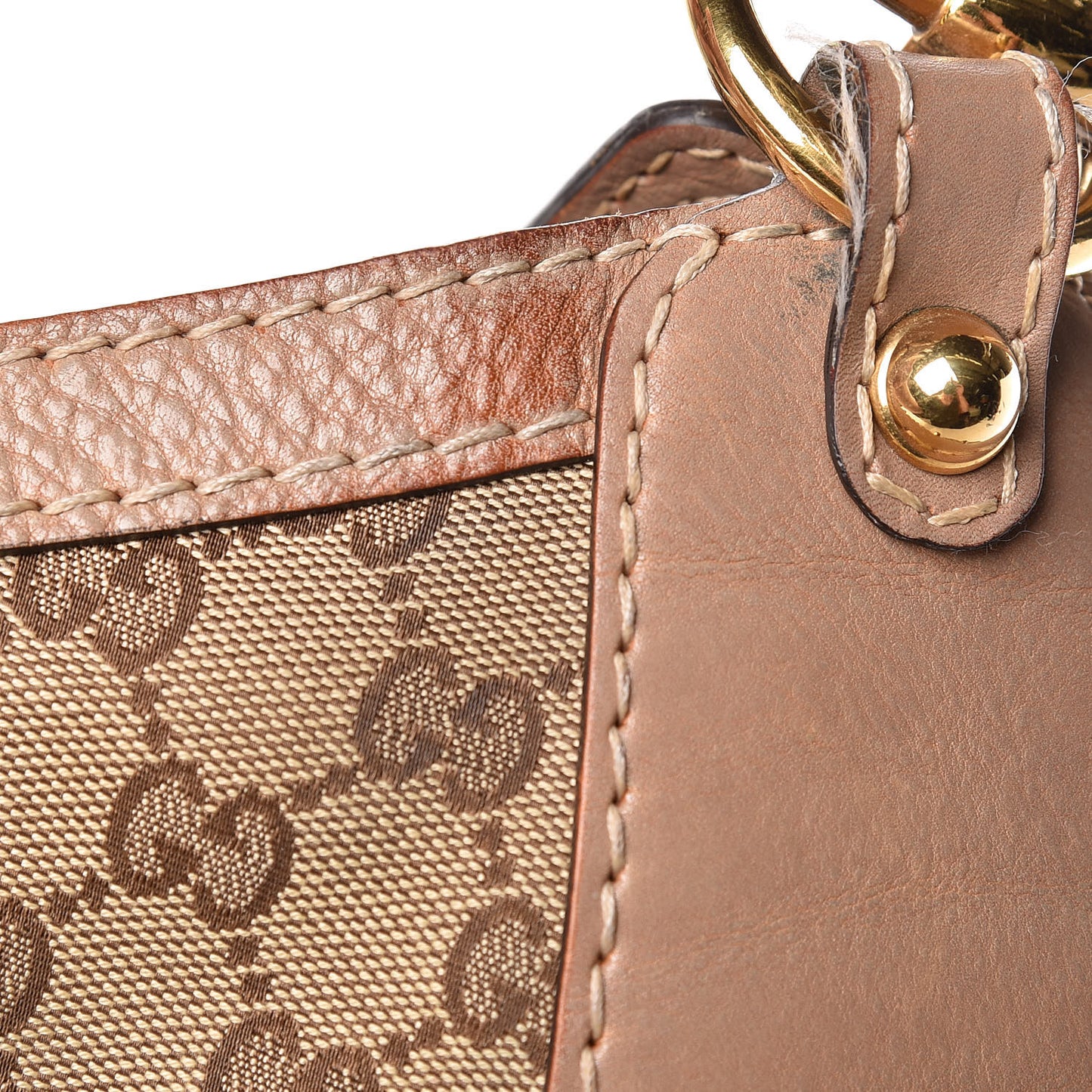 Monogram Large Jockey Hobo Beige