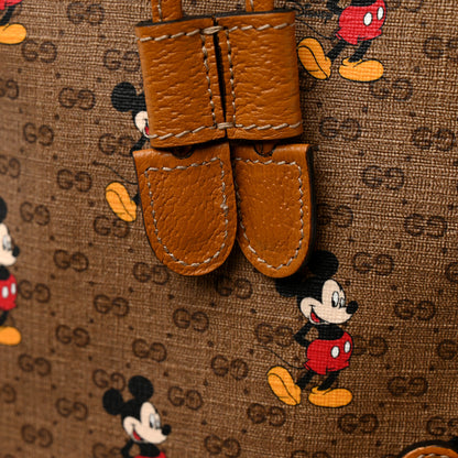 Gucci X DISNEY Mini Vintage GG Supreme Monogram Mickey Mouse Medium Backpack Beige Vintage Sun Oil 11 of 12