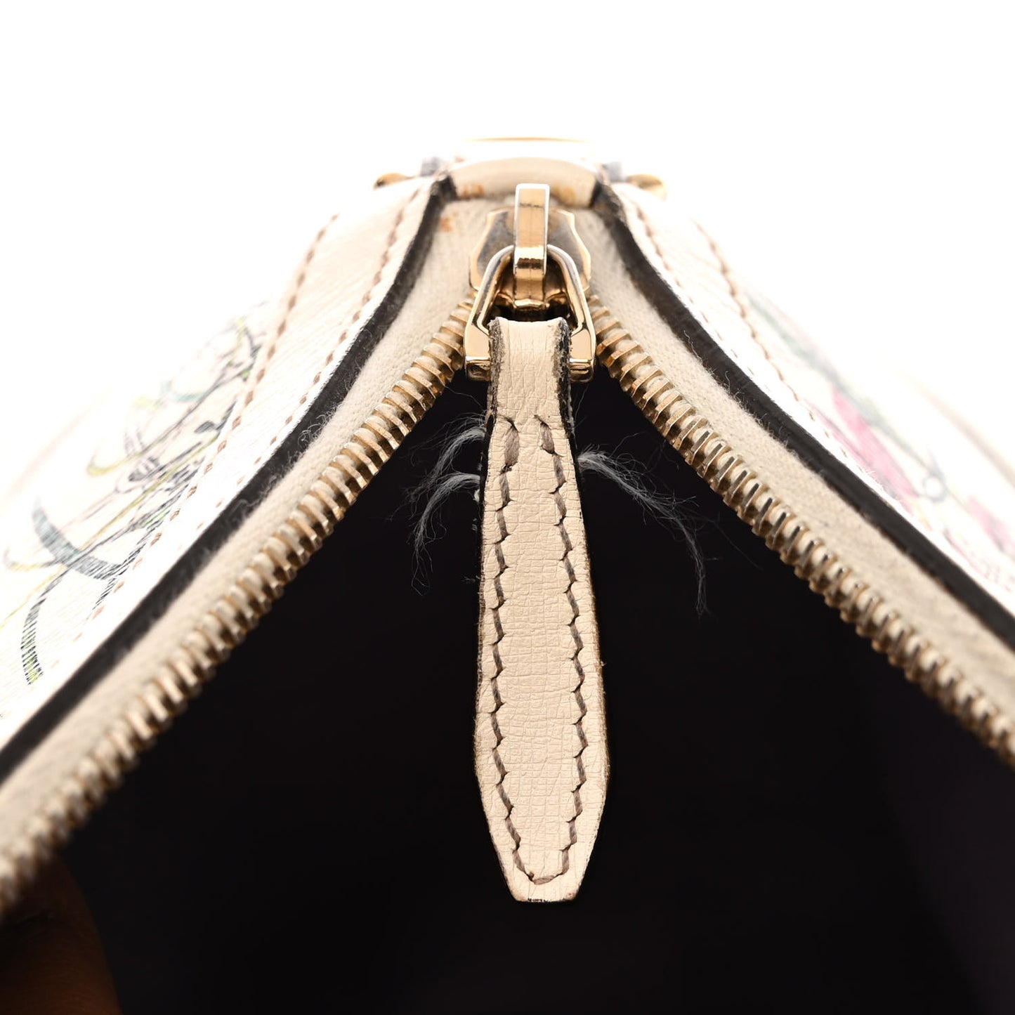 Canvas Flora Infinity Medium Nice Top Handle Dome Bag White