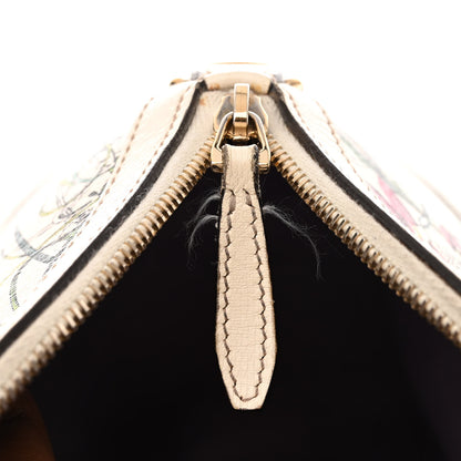 Gucci Canvas Flora Infinity Medium Nice Top Handle Dome Bag White 11 of 22