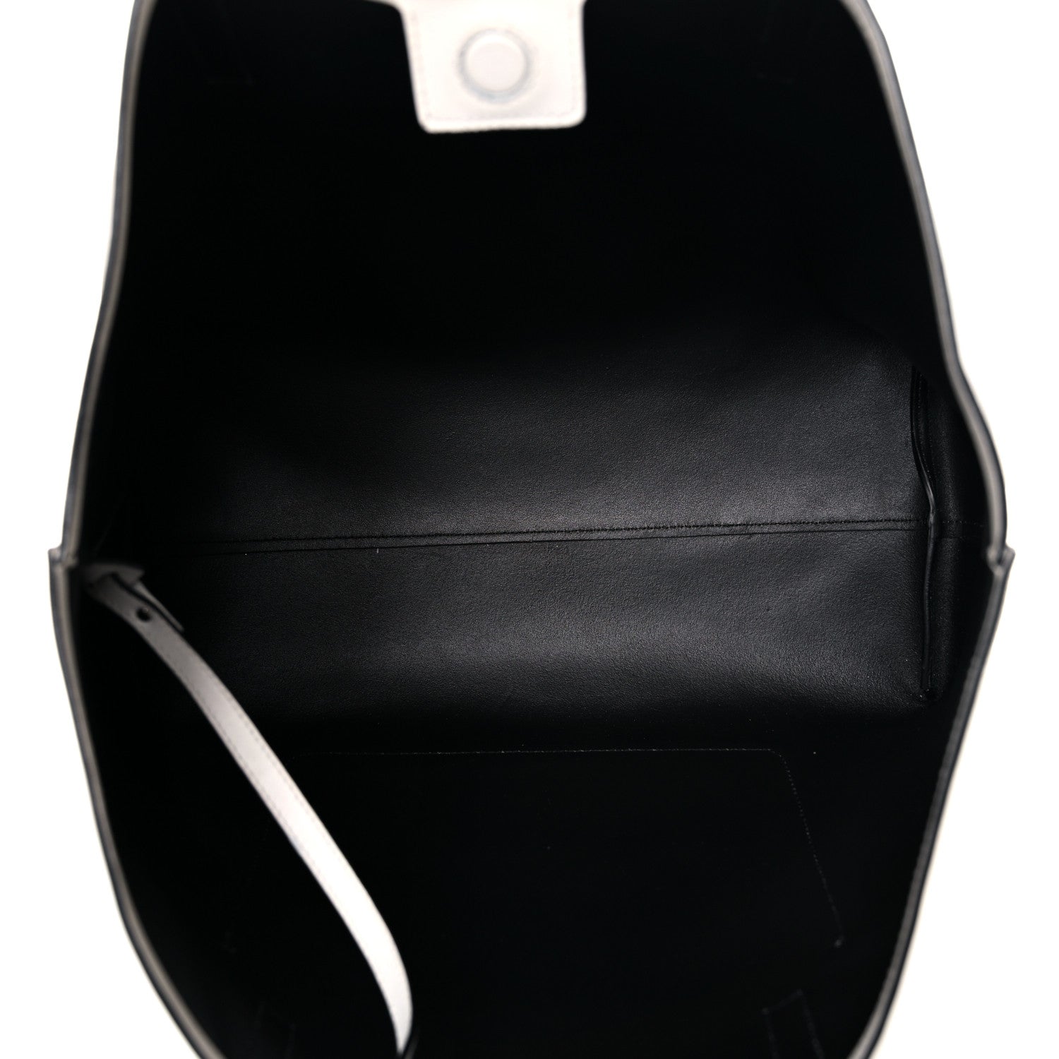 Prada City Calf Front Pocket Large Shopping Tote White Black 13 of 22