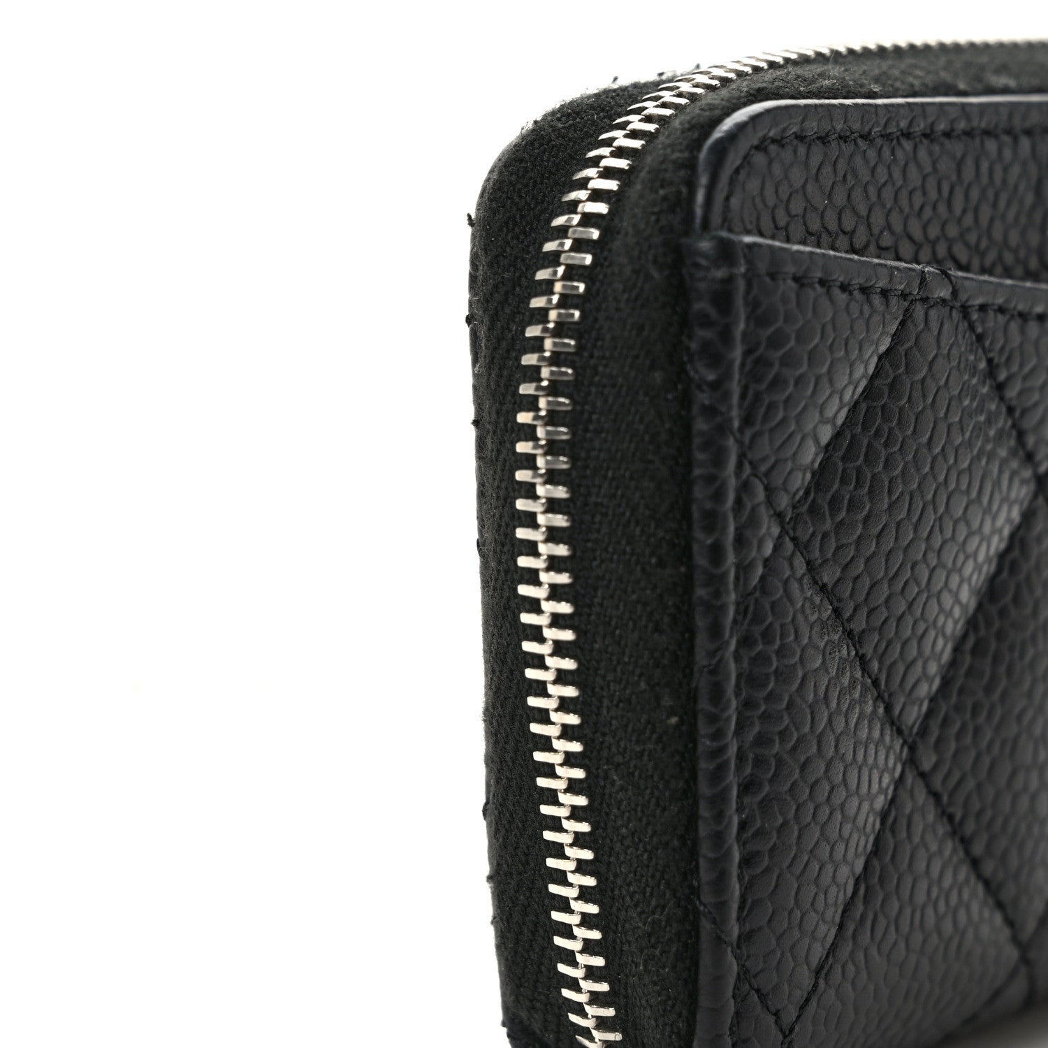 Chanel Caviar Quilted Zip Coin Purse Black 8 of 9