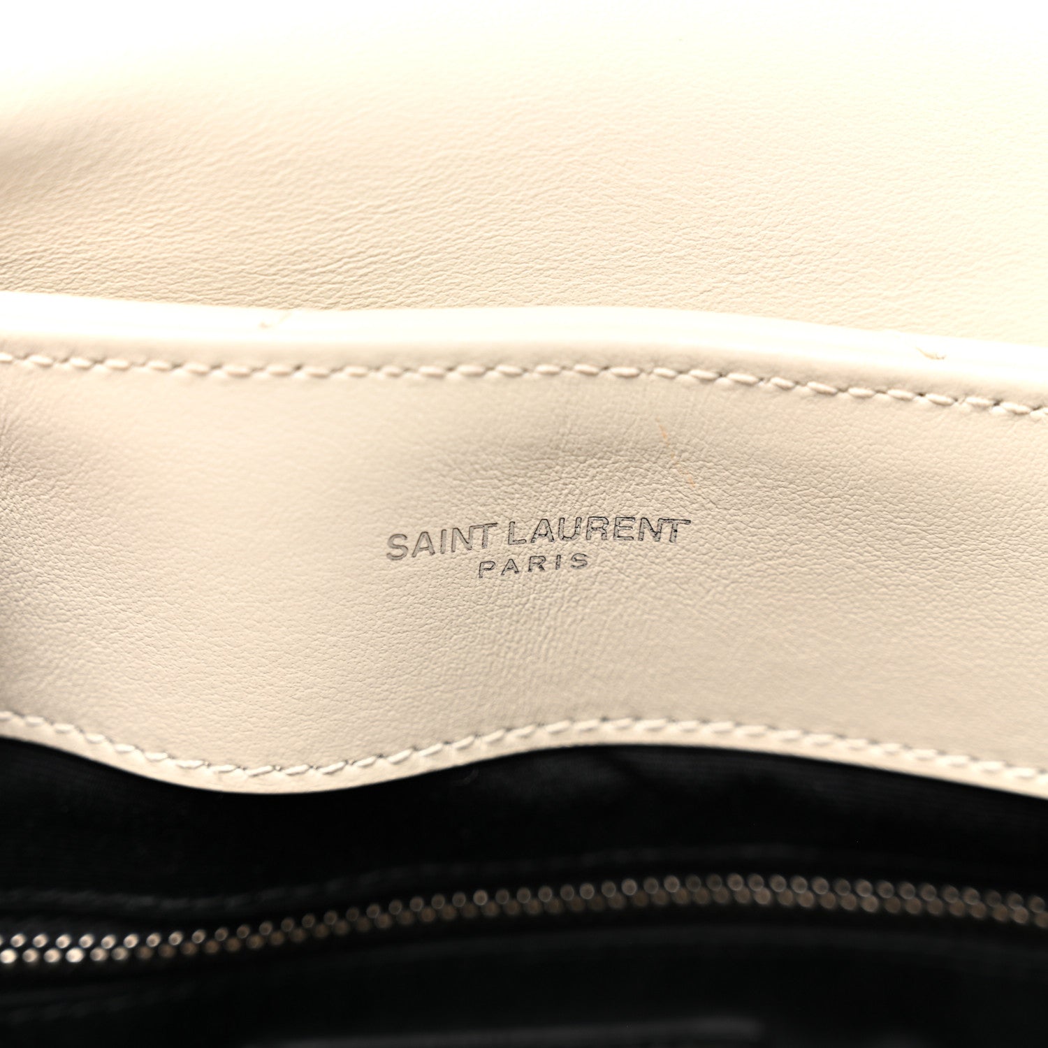 Saint Laurent Calfskin Y Quilted Monogram Medium Loulou Chain Satchel Ivory 7 of 12