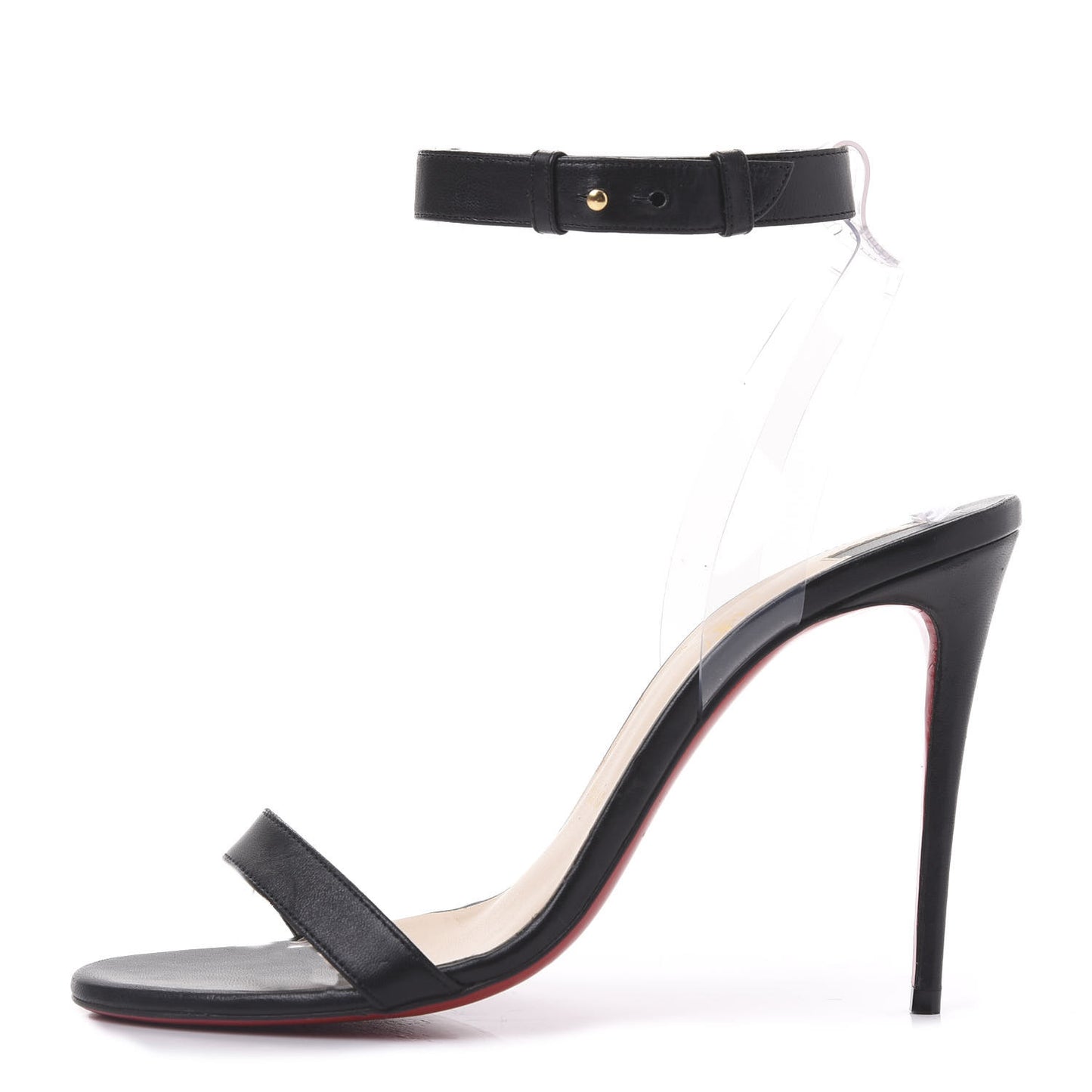 Shiny Nappa PVC Jonatina 100 Sandals 39 Black