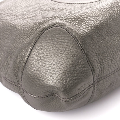 Gucci Metallic Pebbled Calfskin Medium Soho Chain Hobo Sasso 10 of 11