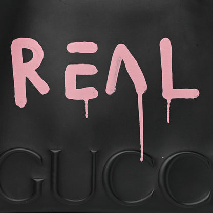 Gucci Calfskin GucciGhost Real Medium XL Tote Black Pink 7 of 9