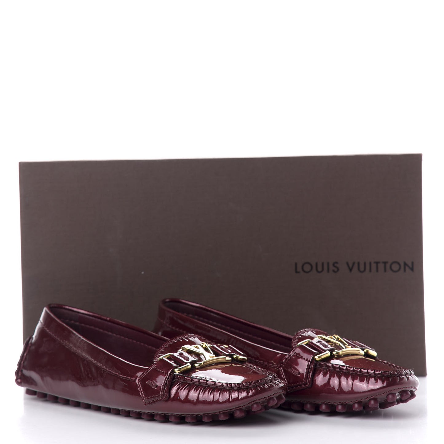 Patent Calfskin Oxford Loafers 34 Rouge Fauviste