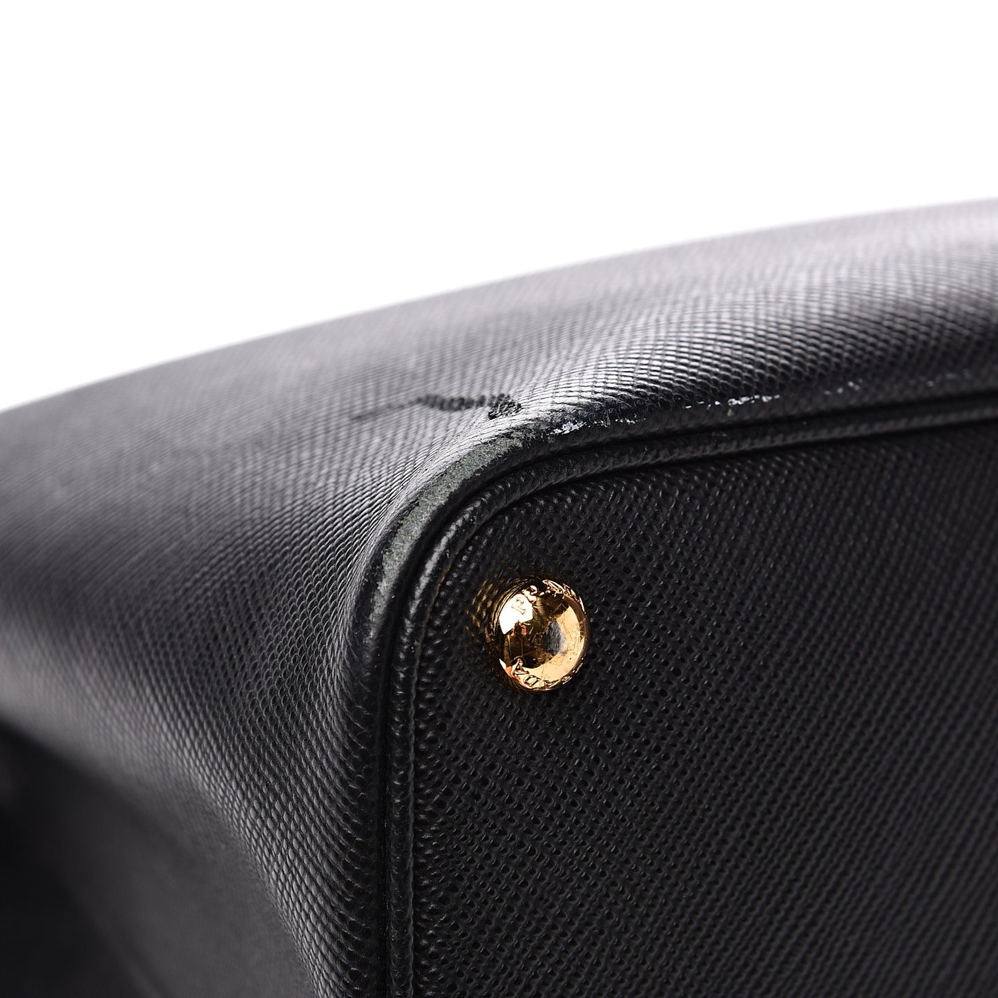 Saffiano Cuir Medium Double Bag Black Fuoco