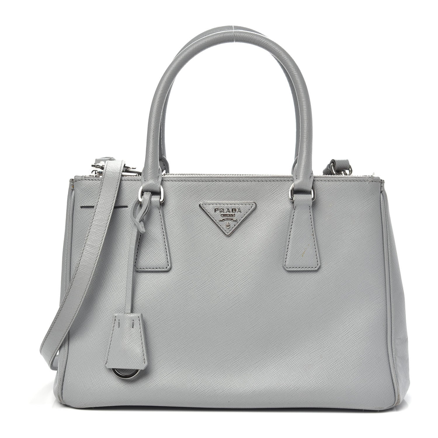 Prada Saffiano Small Galleria Double Zip Tote Nube 1 of 16