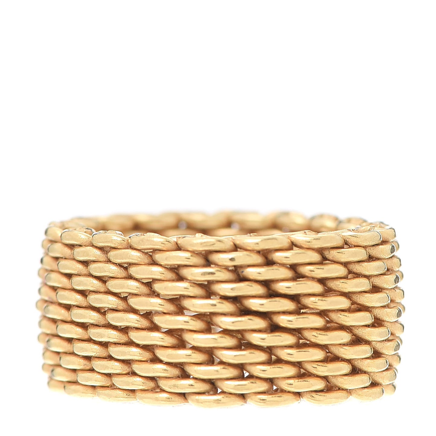 18K Yellow Gold Wide Somerset Mesh Ring 49 5
