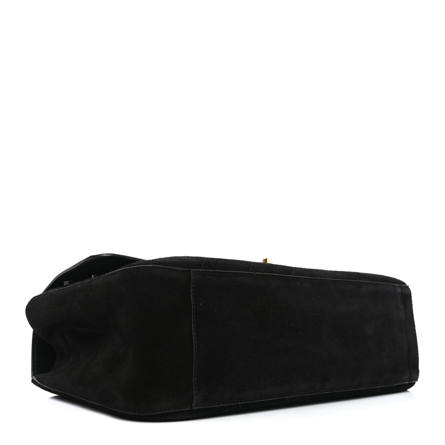 Suede Calfskin Small Souplissimo Maxi Flap Black