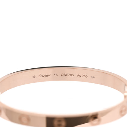 Cartier 18K Pink Gold LOVE Bracelet 16 4 of 6
