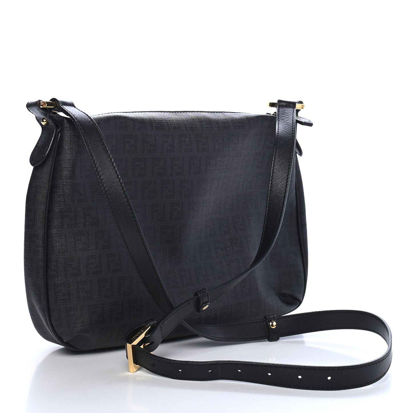Zucchino Spalmati Vitello Messenger Bag Black