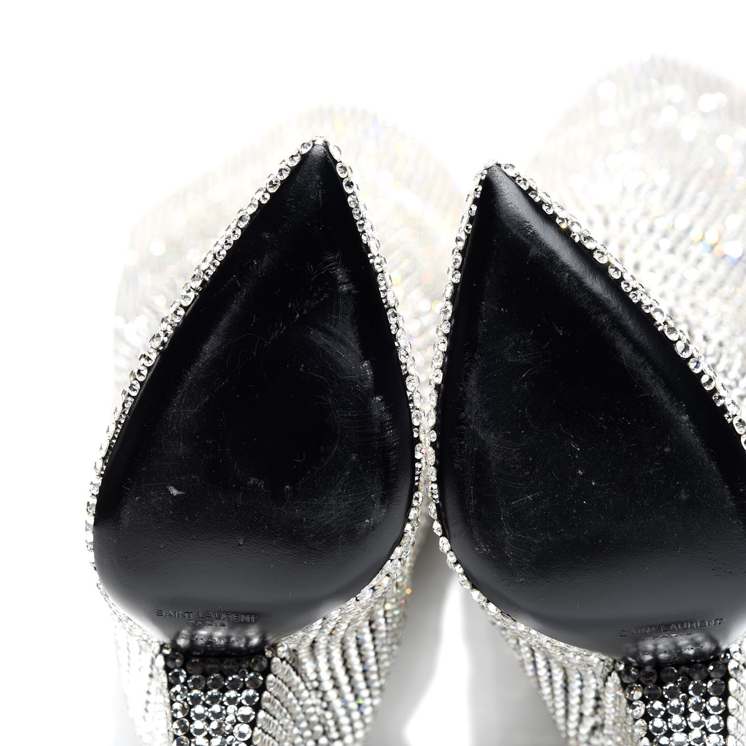 Saint Laurent Swarovski Crystal Embellished Niki 105 Thigh High Boots 39 6 of 9