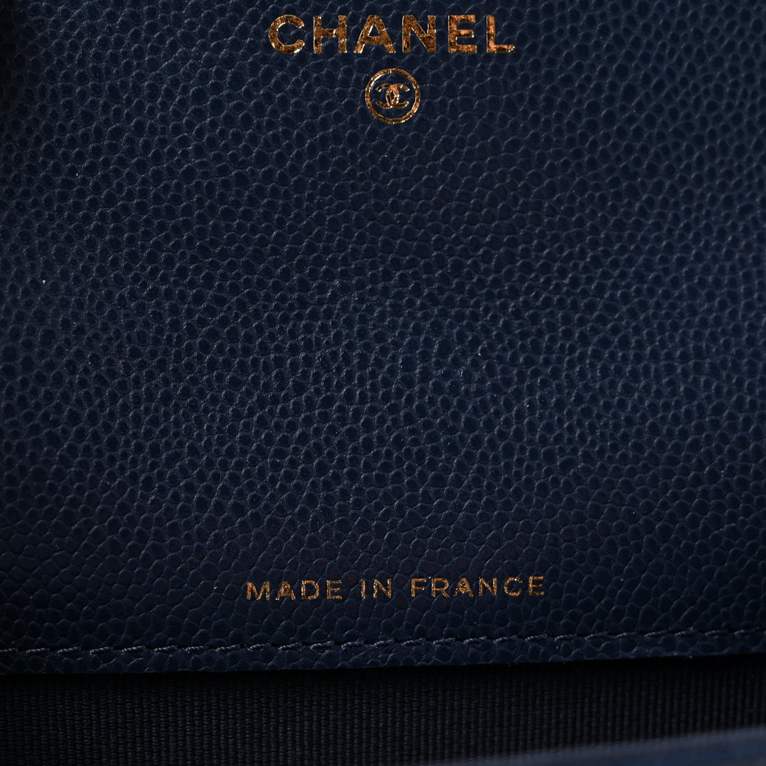 Chanel Caviar Quilted Flap Card Holder Wallet Navy Blue 7 of 9