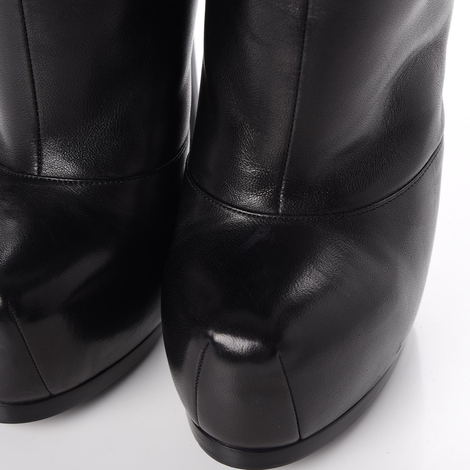 Saint Laurent Nappa Shearling Tribtoo 105 Platform Boots Black 14 of 15