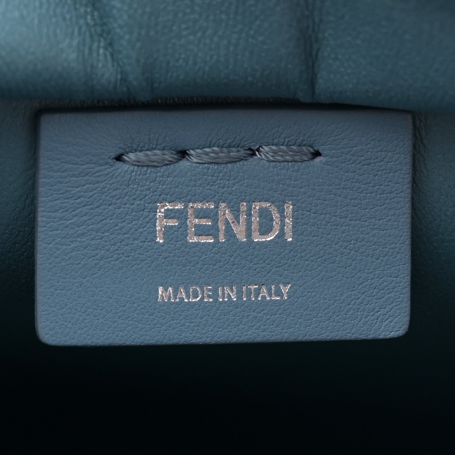 Fendi Vitello Dolce Mini 3jours Tote Blue 6 of 10