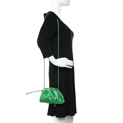 Bottega Veneta Metallic Nappa Intrecciato The Mini Pouch Parakeet 2 of 10