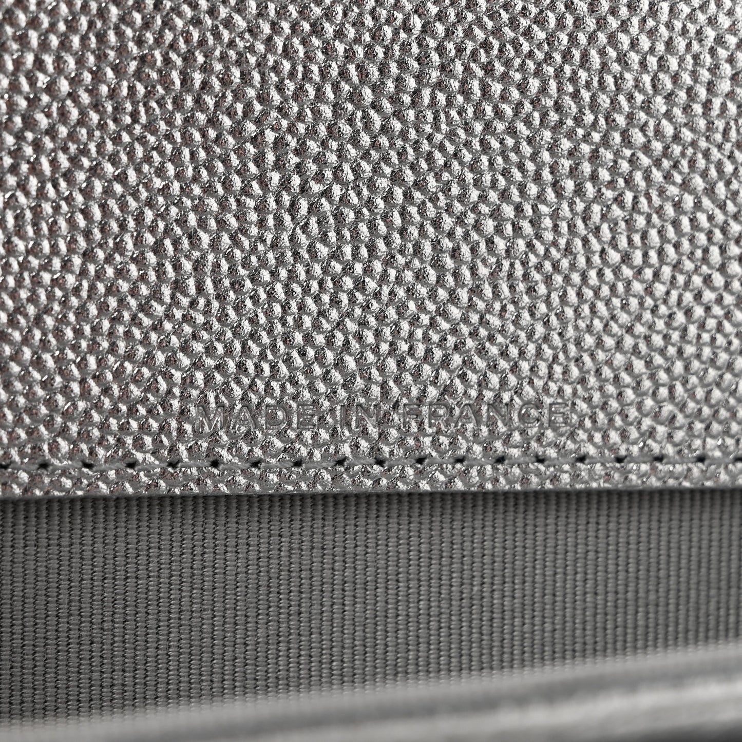 Glittered Metallic Caviar Quilted Flap Card Holder Wallet Silver
