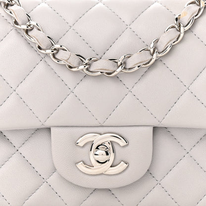 Chanel Lambskin Quilted Mini Rectangular Flap Grey 8 of 11