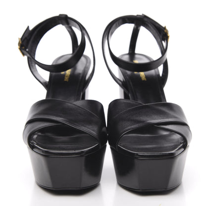 Saint Laurent Calfskin Farrah 80 Platform Sandals 42 Black 2 of 9