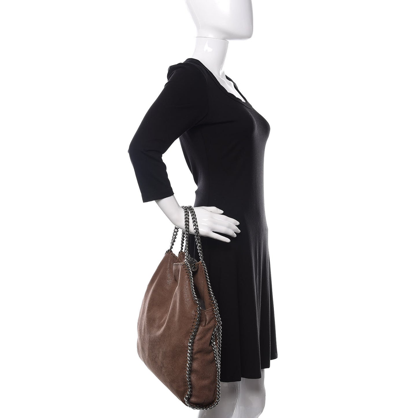 Shaggy Deer Falabella Fold Over Tote Brown