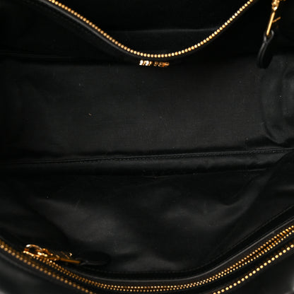 Miu Miu Soft Calf Softy Large Beau Top Handle Bag Black 5 of 9