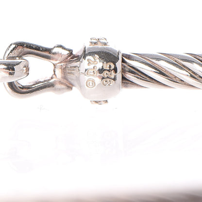 David Yurman Sterling Silver Diamond 3mm Cable Buckle Bracelet 4 of 4