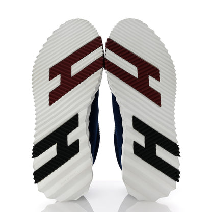 FASHIONPHILE Air Mesh Suede Goatskin Bouncing Sneakers 40 Marine Multicolor 6 of 10