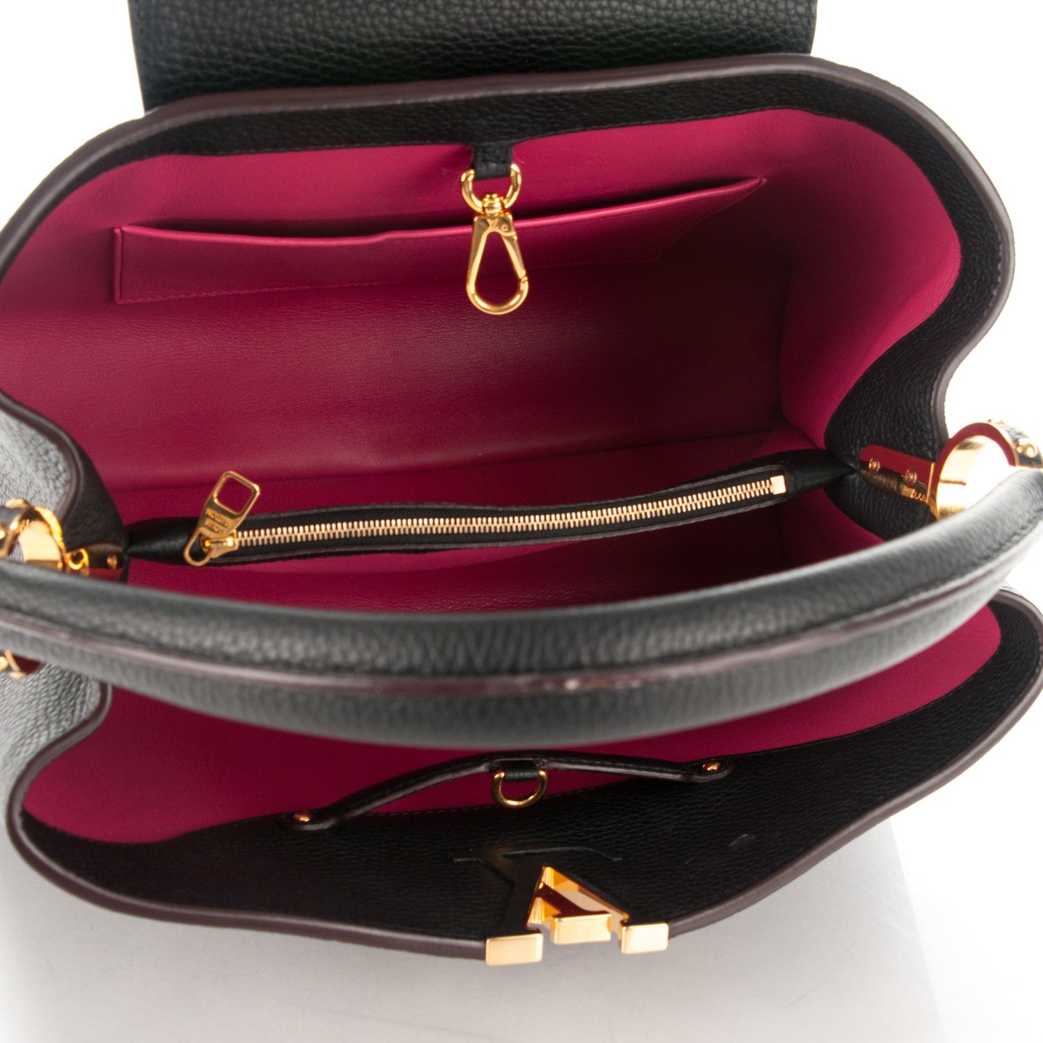 Louis Vuitton Taurillon Capucines MM Black 5 of 8