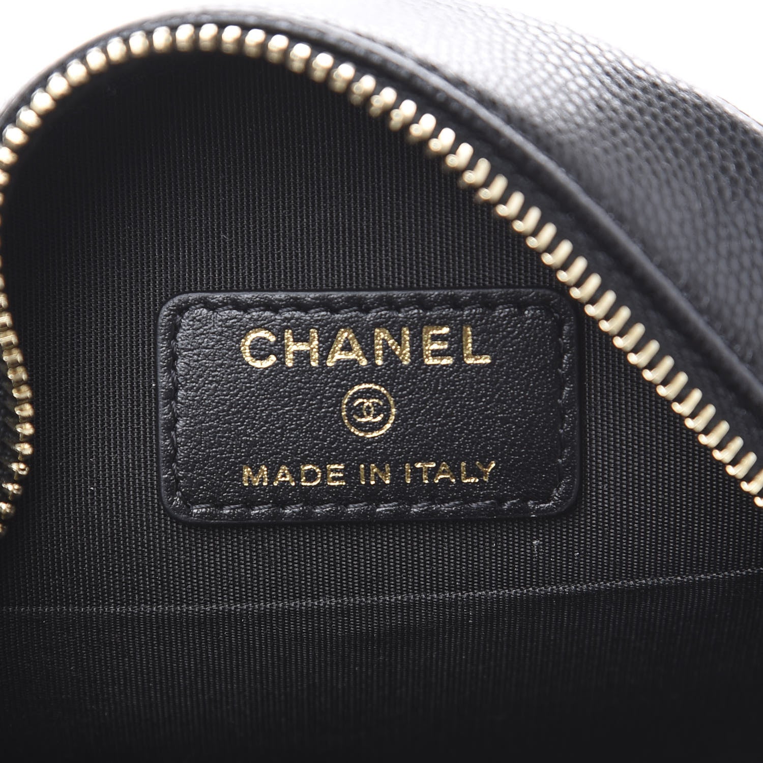 Chanel Caviar Quilted French New Wave Round Clutch With Chain Black 5 of 9
