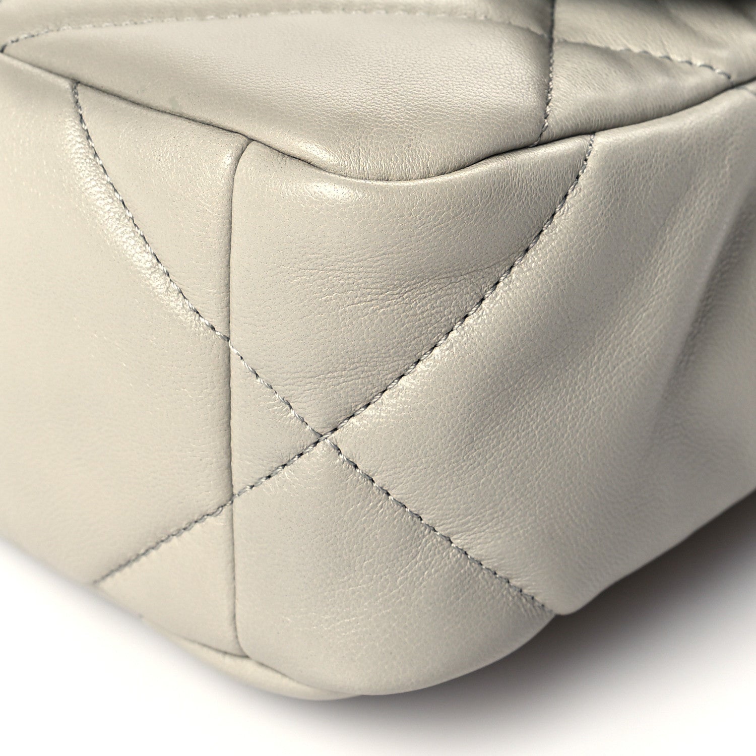 Chanel Lambskin Quilted Medium Chanel 19 Flap Grey 8 of 10