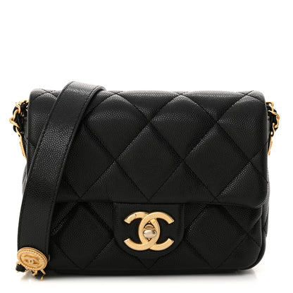 Chanel Caviar Quilted Mini Twist Your Buttons Flap Black 1 of 11