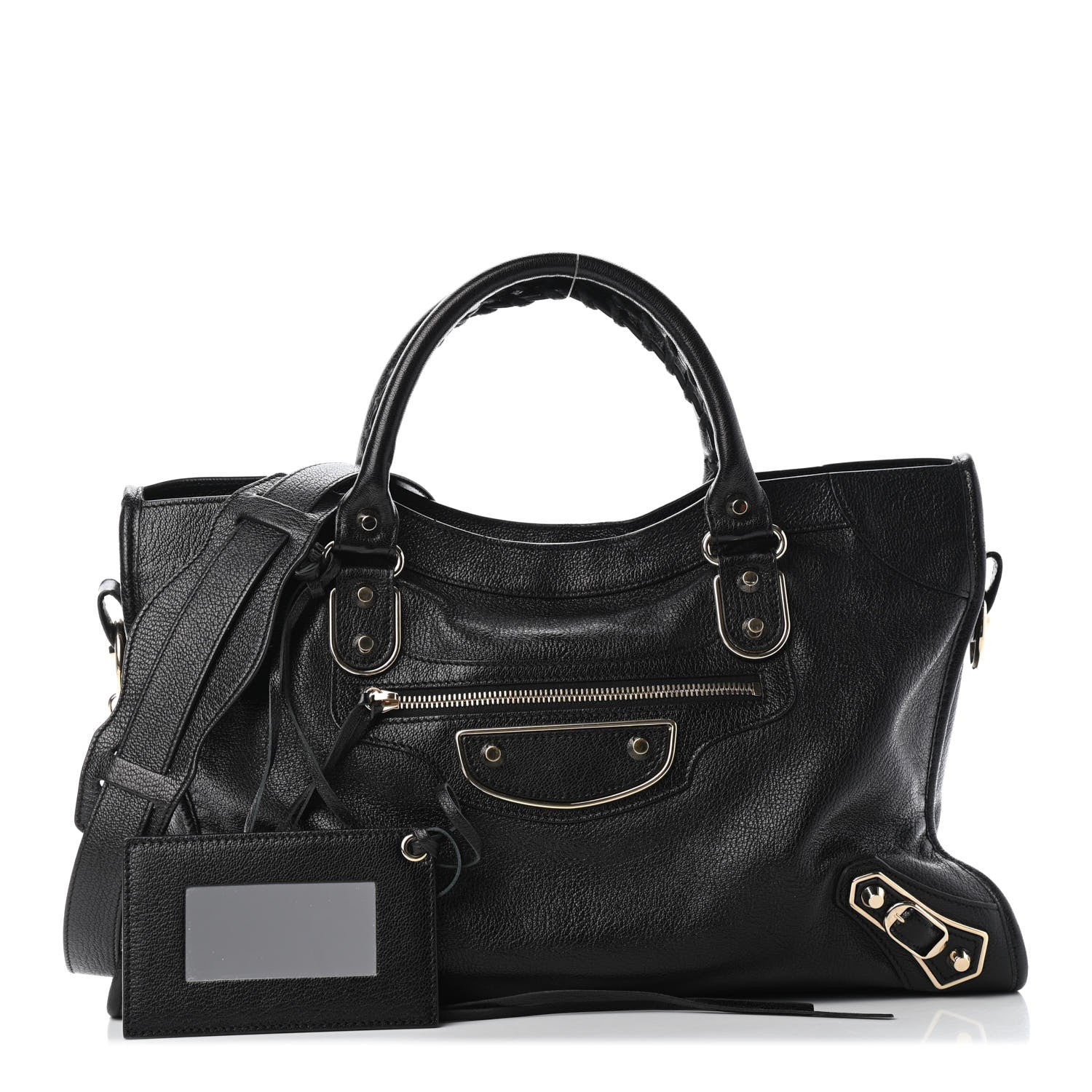 Balenciaga Chevre Gold Metallic Edge Hardware City Black 1 of 6